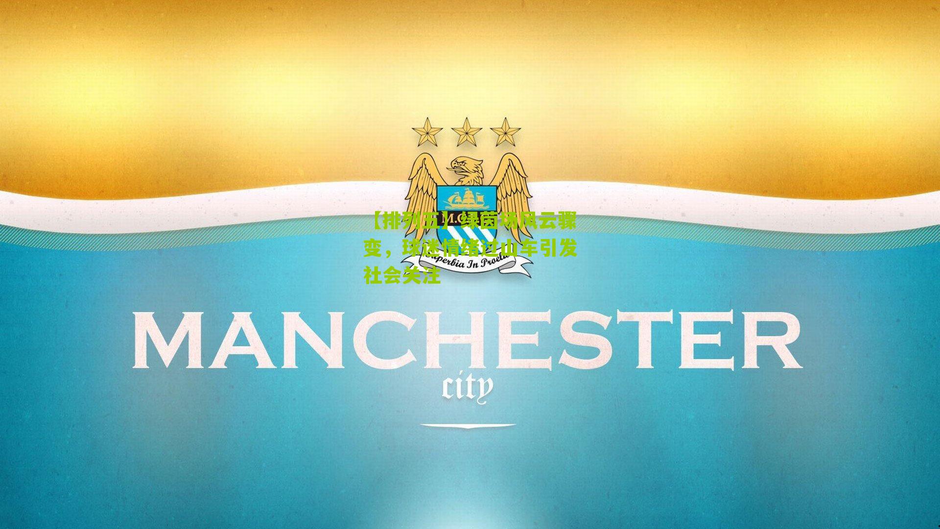 绿茵场风云骤变，球迷情绪过山车引发社会关注